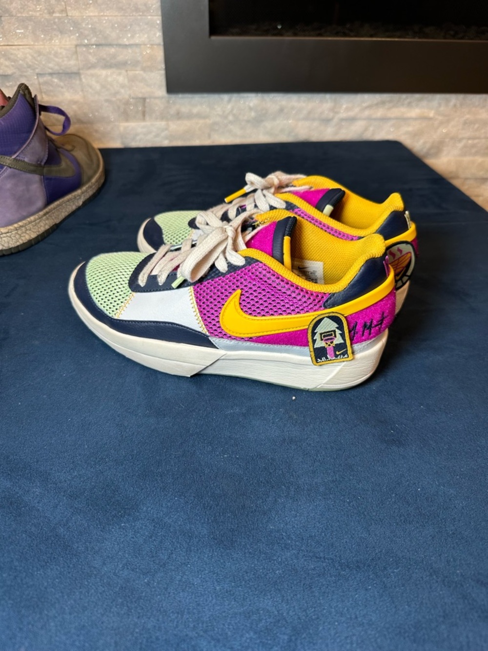 Nike Ja 1 SE Camp Ja GS Youth 5.5Y Basketball Shoes FN4977-400 Blue Purple